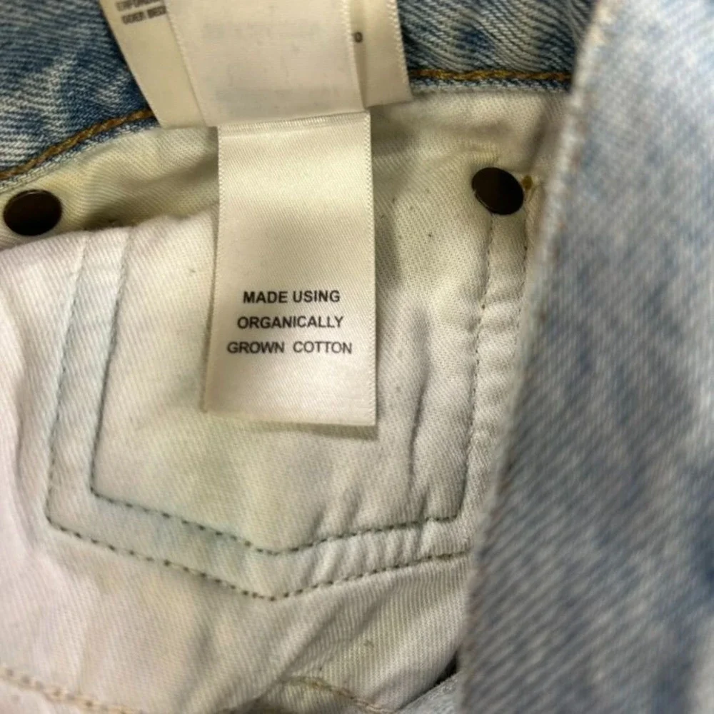 Agolde Womens 25 Riley High Rise Straight Leg Fit Jeans Light Blue Denim Casual - Picture 8 of 13